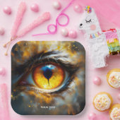 Fantasy Niedlich Tiger Orange Eye Pappteller (Party)