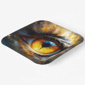 Fantasy Niedlich Tiger Orange Eye Pappteller (Gewinkelt)