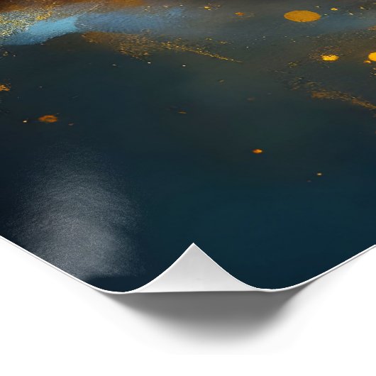 Fantasy Niedlich Tiger Orange Eye Poster (Ecke)