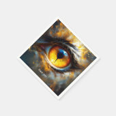 Fantasy Niedlich Tiger Orange Eye Serviette (Ecke)