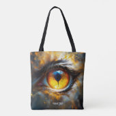 Fantasy Niedlich Tiger Orange Eye Tasche (Rückseite)