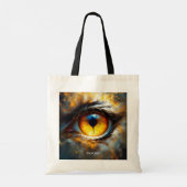 Fantasy Niedlich Tiger Orange Eye Tragetasche (Rückseite)