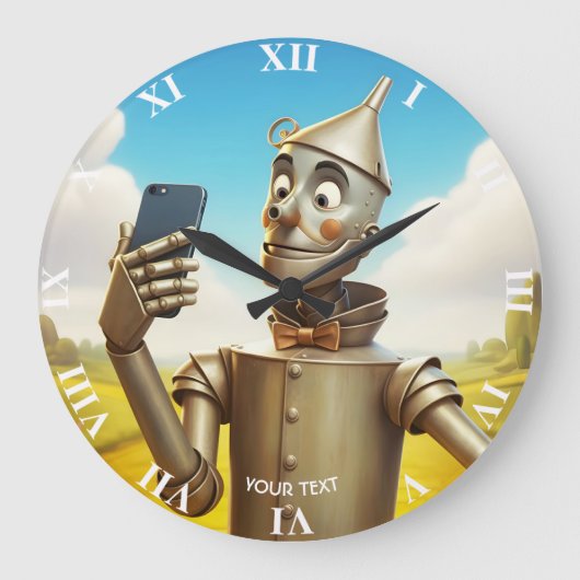 Fantasy Niedlich Tin Man Road Große Wanduhr (Vorderseite)