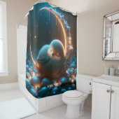 Fantasy Niedlich Tiny Bird Moon Duschvorhang (Beispiel)