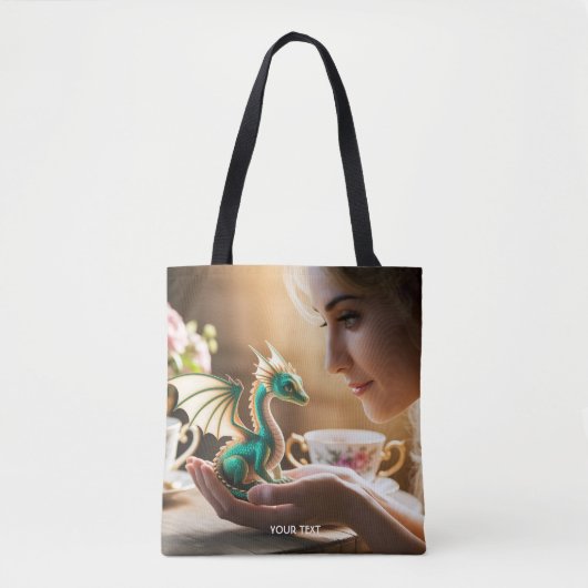 Fantasy Niedlich Tiny Iridescent Dragon Tasche (Vorderseite)