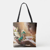 Fantasy Niedlich Tiny Iridescent Dragon Tasche (Rückseite)