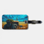 Fantasy Niedlich Tractor Moon Field Gepäckanhänger (Rückseite horizontal)