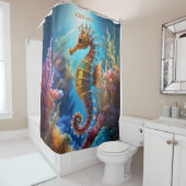 Fantasy Niedlich Transparentes KristallSeepferd Duschvorhang (Beispiel)