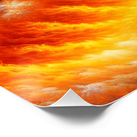 Fantasy Niedlich Tree Fire Snow Poster (Ecke)