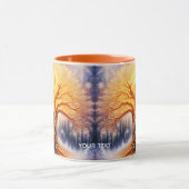 Fantasy Niedlich Tree Fire Snow Tasse (Zentrum)