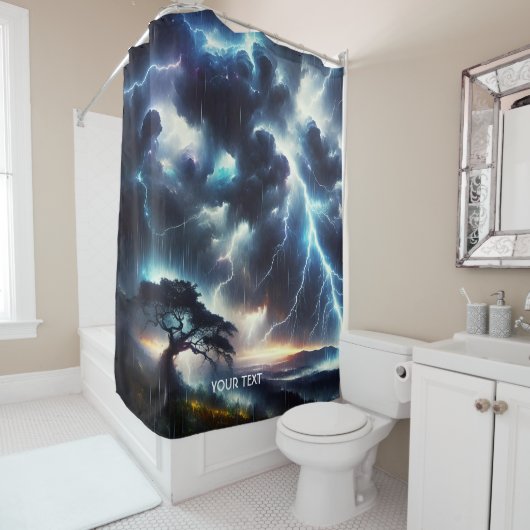 Fantasy Niedlich Tree Rain Lighting Duschvorhang (Beispiel)