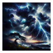 Fantasy Niedlich Tree Rain Lighting Poster (Vorderseite)