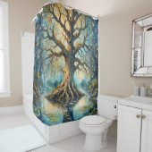 Fantasy Niedlich Tree Swamp Night Duschvorhang (Beispiel)
