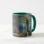 Fantasy Niedlich Tree Waterfall Forest Tasse (VorderseiteRechts)
