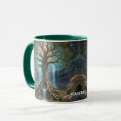 Fantasy Niedlich Tree Waterfall Forest Tasse (Vorderseite Links)