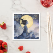 Fantasy Niedlich Trees Moon Serviette (Beispiel)