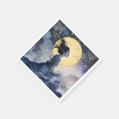 Fantasy Niedlich Trees Moon Serviette (Ecke)