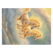 Fantasy Niedlich Two Horses Wave Tischdecke (Vorderseite (Horizontal))
