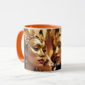 Fantasy Niedlich Two Mask Ladys Tasse (Vorderseite Links)