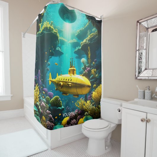 Fantasy Niedlich U-Boot-Pflanze Duschvorhang (Beispiel)