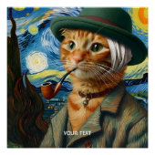 Fantasy Niedlich Van Gogh Hat Poster (Vorderseite)