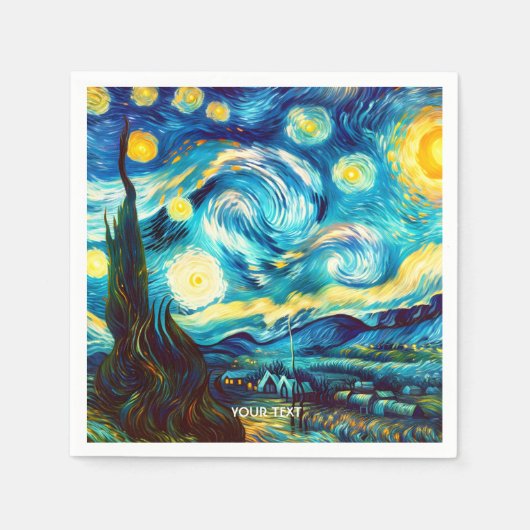 Fantasy Niedlich Van Gogh Inspiriert Serviette (Vorderseite)
