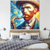 Fantasy Niedlich Van Gogh Saxophon Leinwanddruck (Insitu (Schlafzimmer))