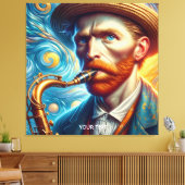Fantasy Niedlich Van Gogh Saxophon Leinwanddruck (Insitu (Wohnzimmer))