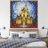 Fantasy Niedlich verkleidete Glasburg Leinwanddruck (Insitu (Schlafzimmer))