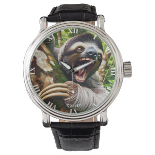 Fantasy Niedlich Very Angry Sloth Armbanduhr
