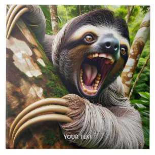 Fantasy Niedlich Very Angry Sloth Fliese