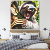 Fantasy Niedlich Very Angry Sloth Leinwanddruck (Insitu (Schlafzimmer))