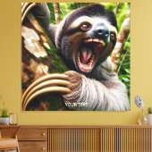 Fantasy Niedlich Very Angry Sloth Leinwanddruck (Insitu (Wohnzimmer))