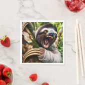 Fantasy Niedlich Very Angry Sloth Serviette (Beispiel)
