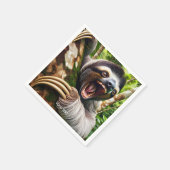 Fantasy Niedlich Very Angry Sloth Serviette (Ecke)