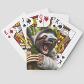 Fantasy Niedlich Very Angry Sloth Spielkarten (Rückseite)