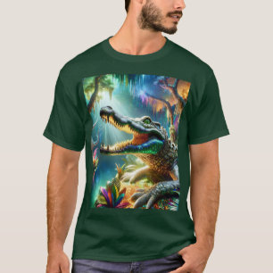 Fantasy Niedlich verzauberter Krokodildschungel T-Shirt