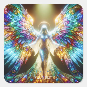 Fantasy Niedlich Vibranly Angel Light Quadratischer Aufkleber