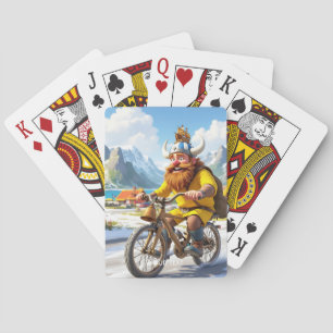 Fantasy Niedlich Viking Village Bike Spielkarten
