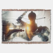 Fantasy Niedlich Violin Girl Decke (Vorderseite)