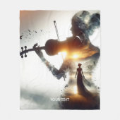 Fantasy Niedlich Violin Girl Fleecedecke (Vorderseite)