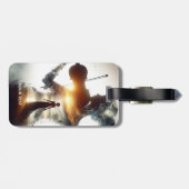 Fantasy Niedlich Violin Girl Gepäckanhänger (Rückseite horizontal)