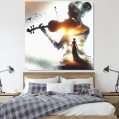 Fantasy Niedlich Violin Girl Leinwanddruck (Insitu (Schlafzimmer))