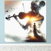 Fantasy Niedlich Violin Girl Leinwanddruck (Insitu (Holzboden))