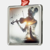 Fantasy Niedlich Violin Girl Ornament Aus Metall (Links)