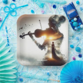 Fantasy Niedlich Violin Girl Pappteller (Party)
