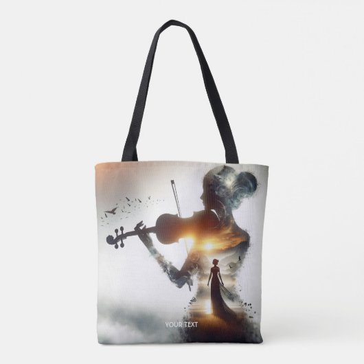 Fantasy Niedlich Violin Girl Tasche (Rückseite)