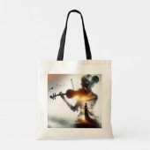 Fantasy Niedlich Violin Girl Tragetasche (Rückseite)