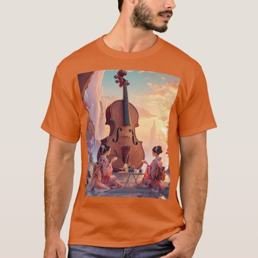 Fantasy Niedlich Violin Girls Tee (Vorderseite)