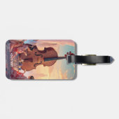 Fantasy Niedlich Violin Girls Tee Gepäckanhänger (Rückseite horizontal)